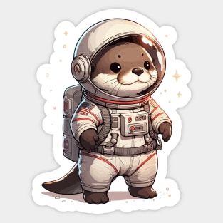 Cute Otter Space Astronaut Sticker